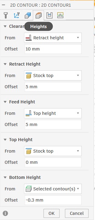height settings