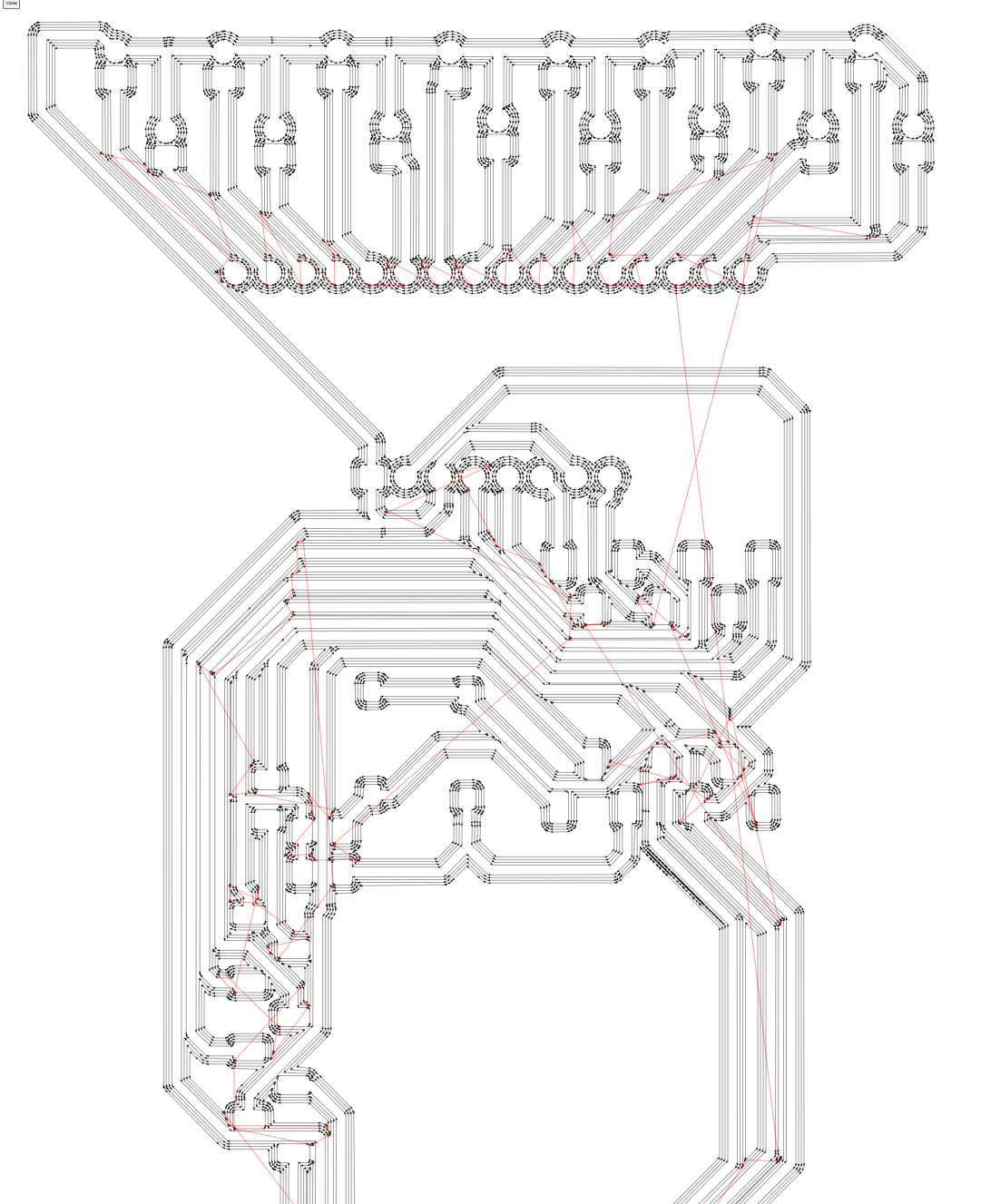 Detailed view of the calculated vector trace isolation paths
