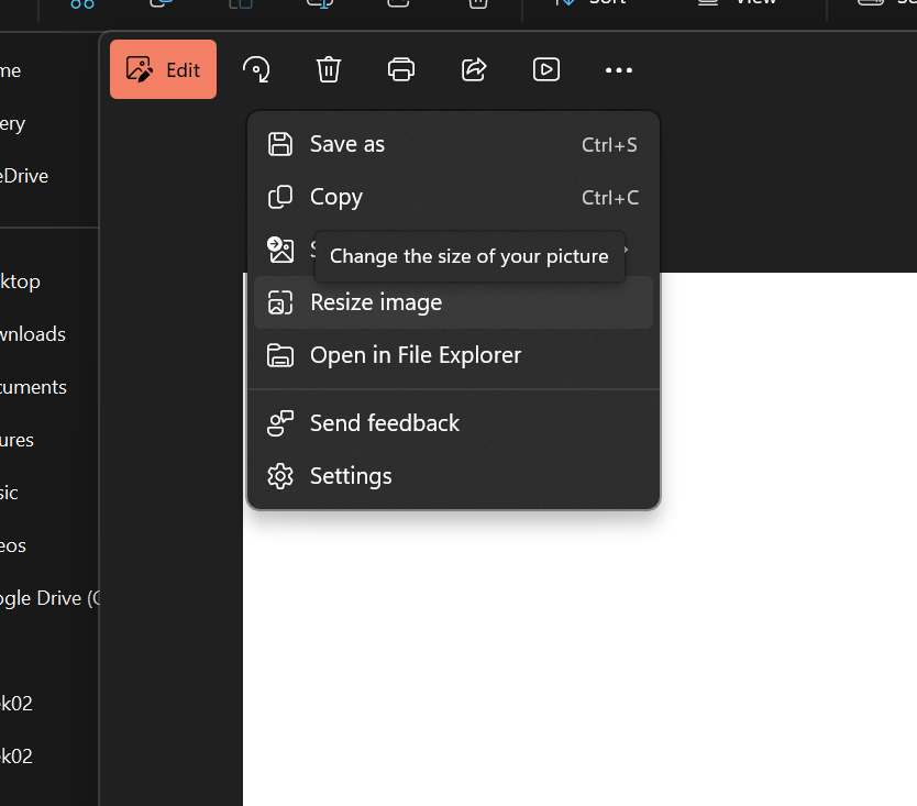 Resize image