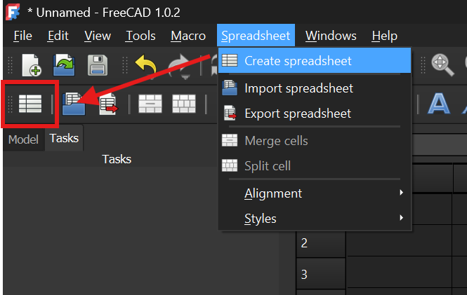 Create Spreadsheet
