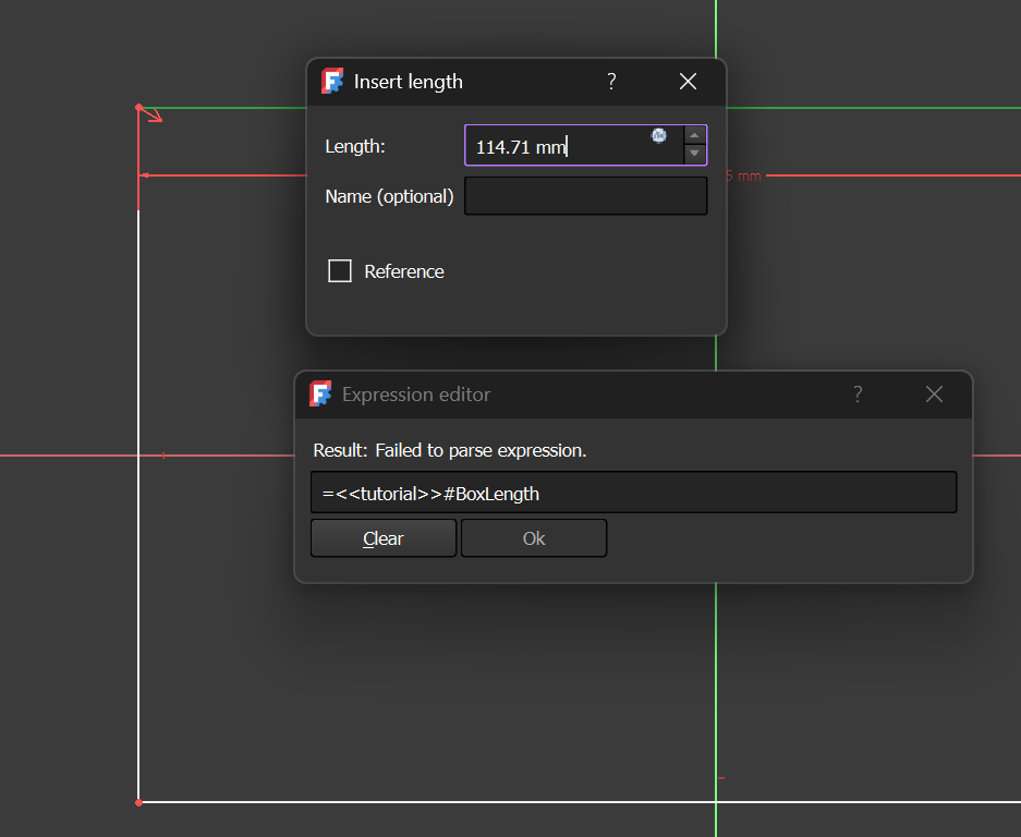 Exploring the expression editor to call the parameters defined - correct