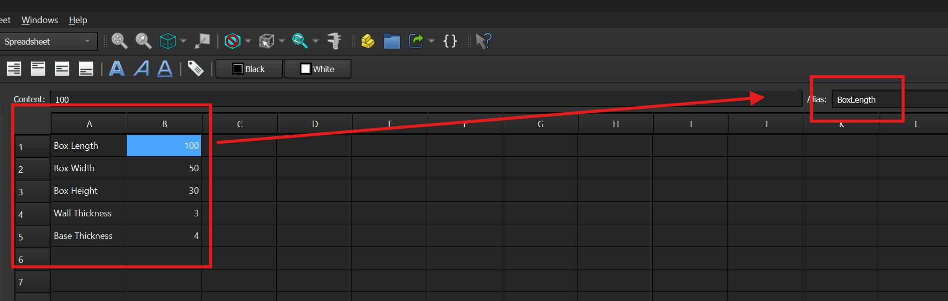 Defining Parameters units
