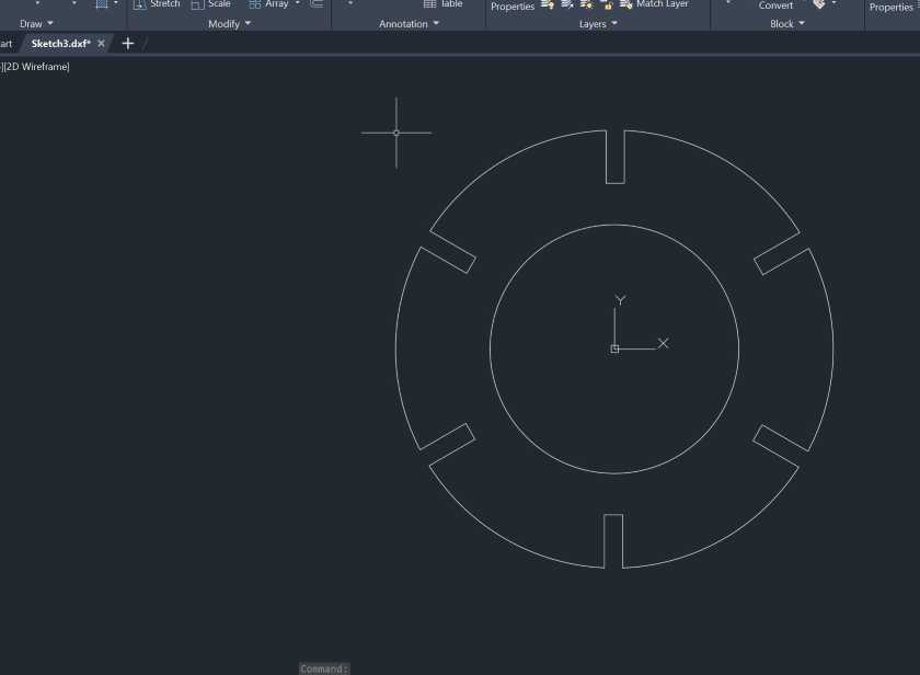 Opening the file AutoCAD