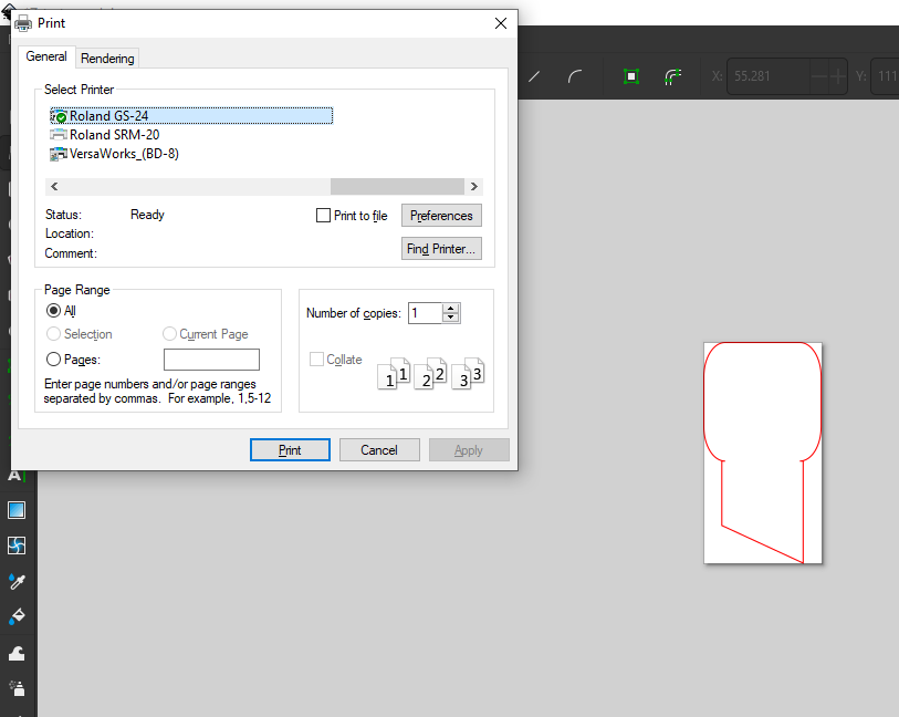 Printing the File to Roland GS-24