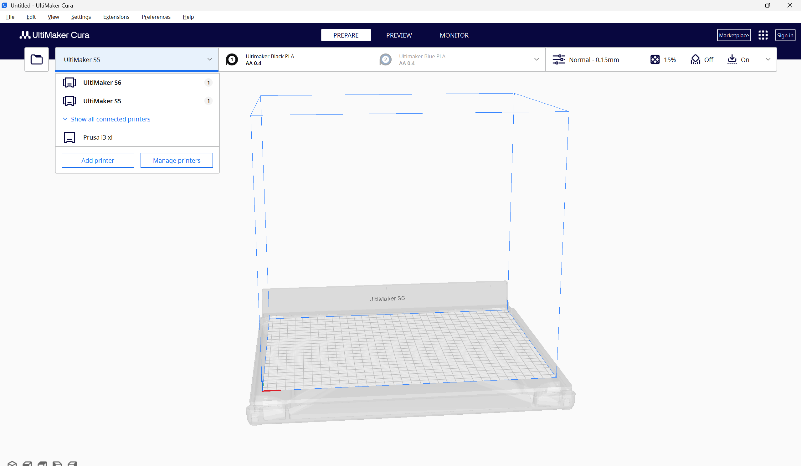 Slicing the file on Cura