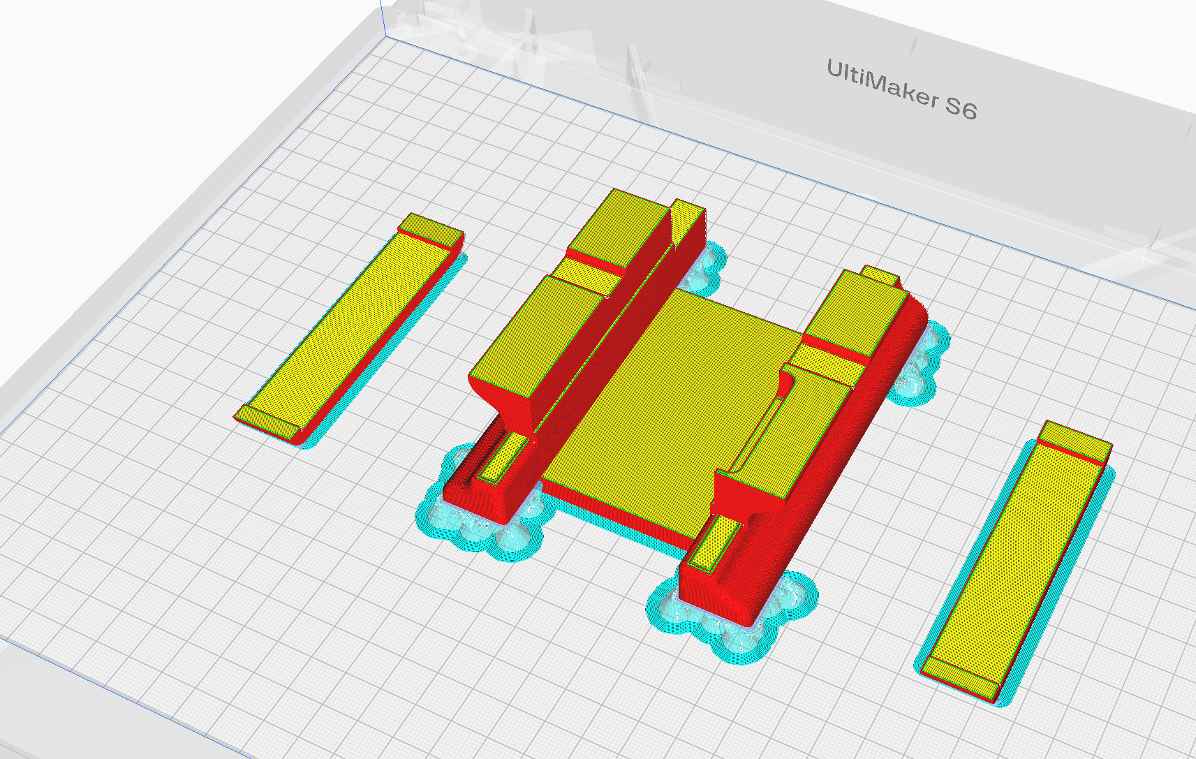 Slicing using cura on S6, I used normal settings here with supports generated