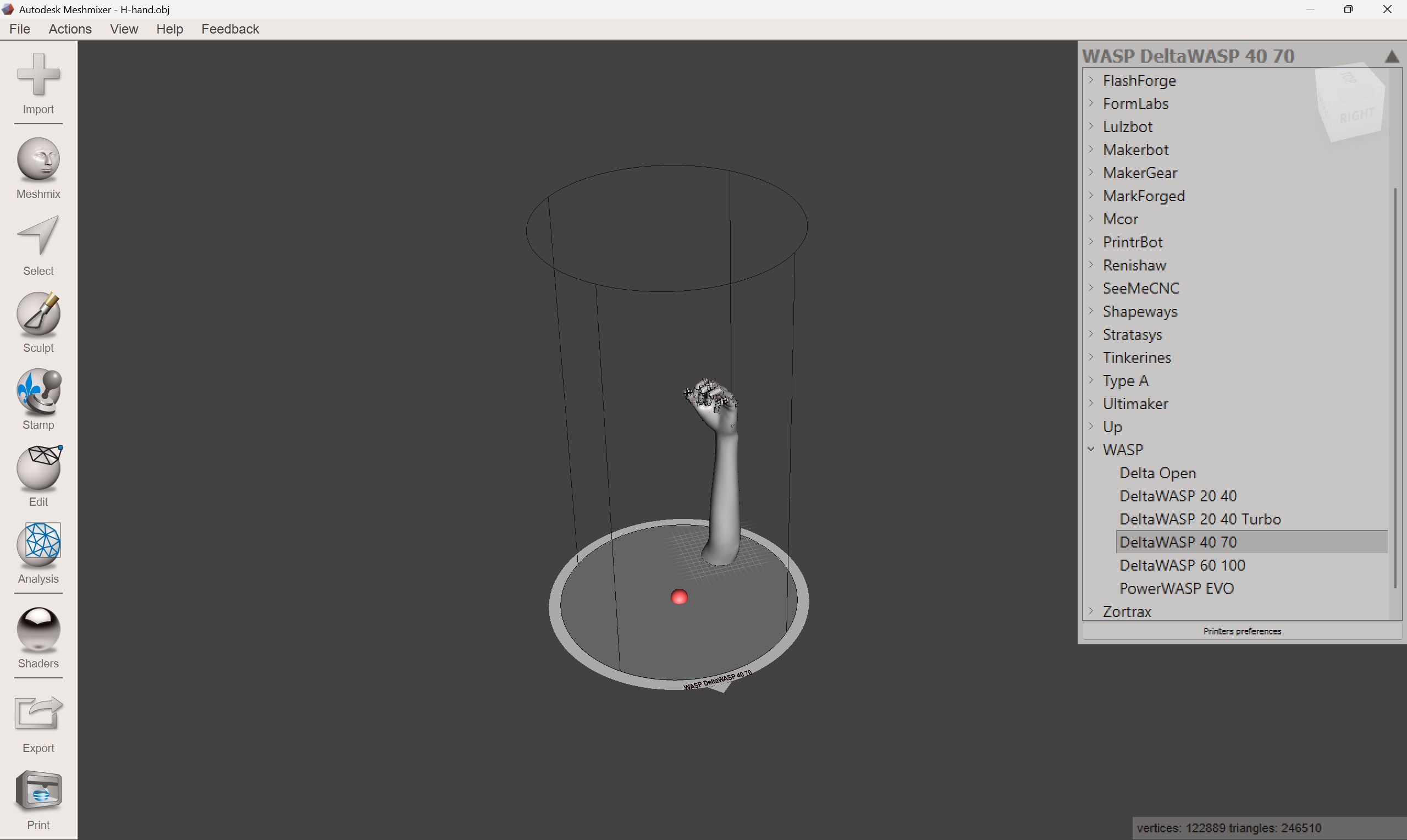 Open Model in Meshmixer