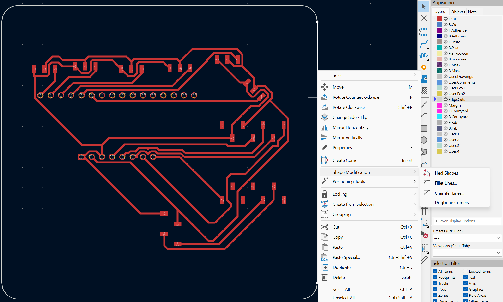 Shape Modification - Fillet