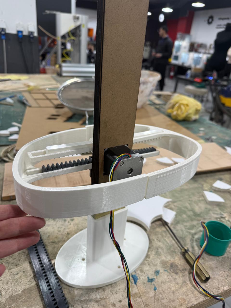 Front view of waist mechanism