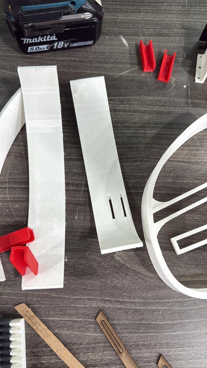 3D Printed bust front pieces — right and left