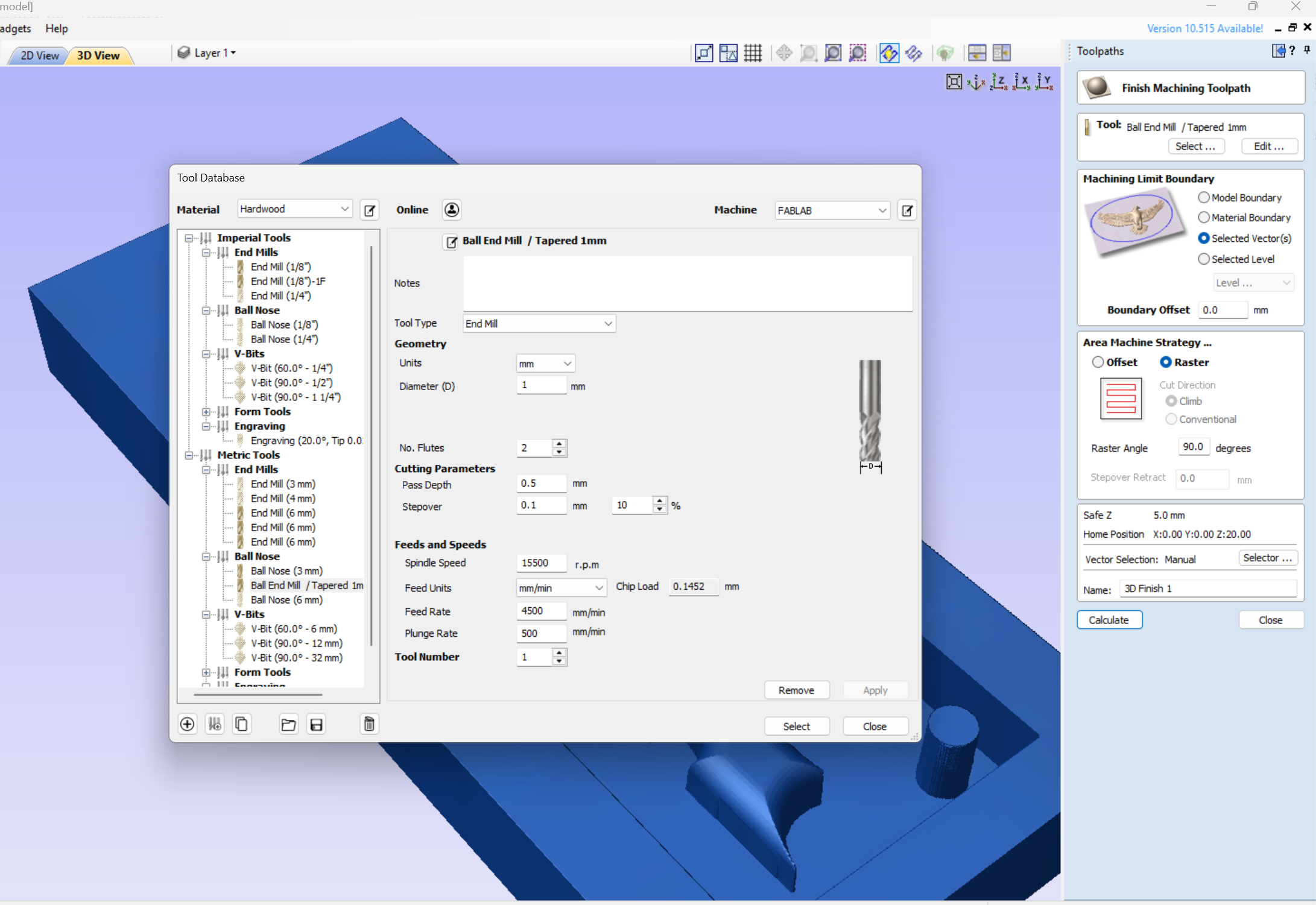 Finishing toolpath generation