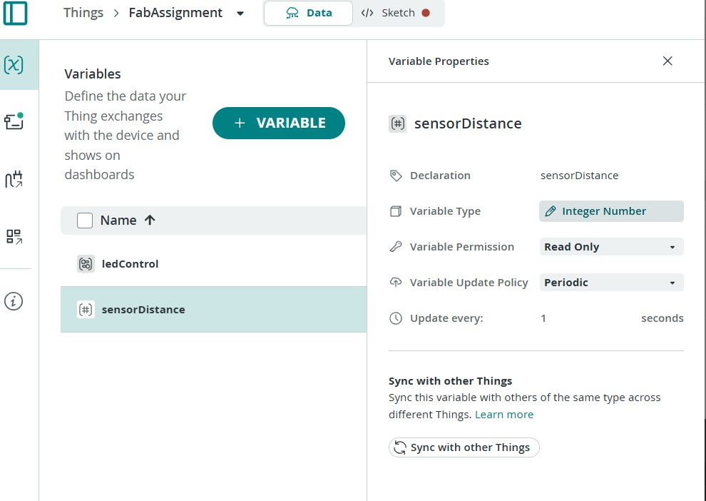 Arduino Cloud Variables