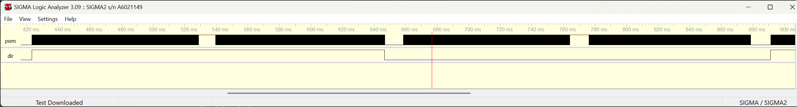 logic analyzer data