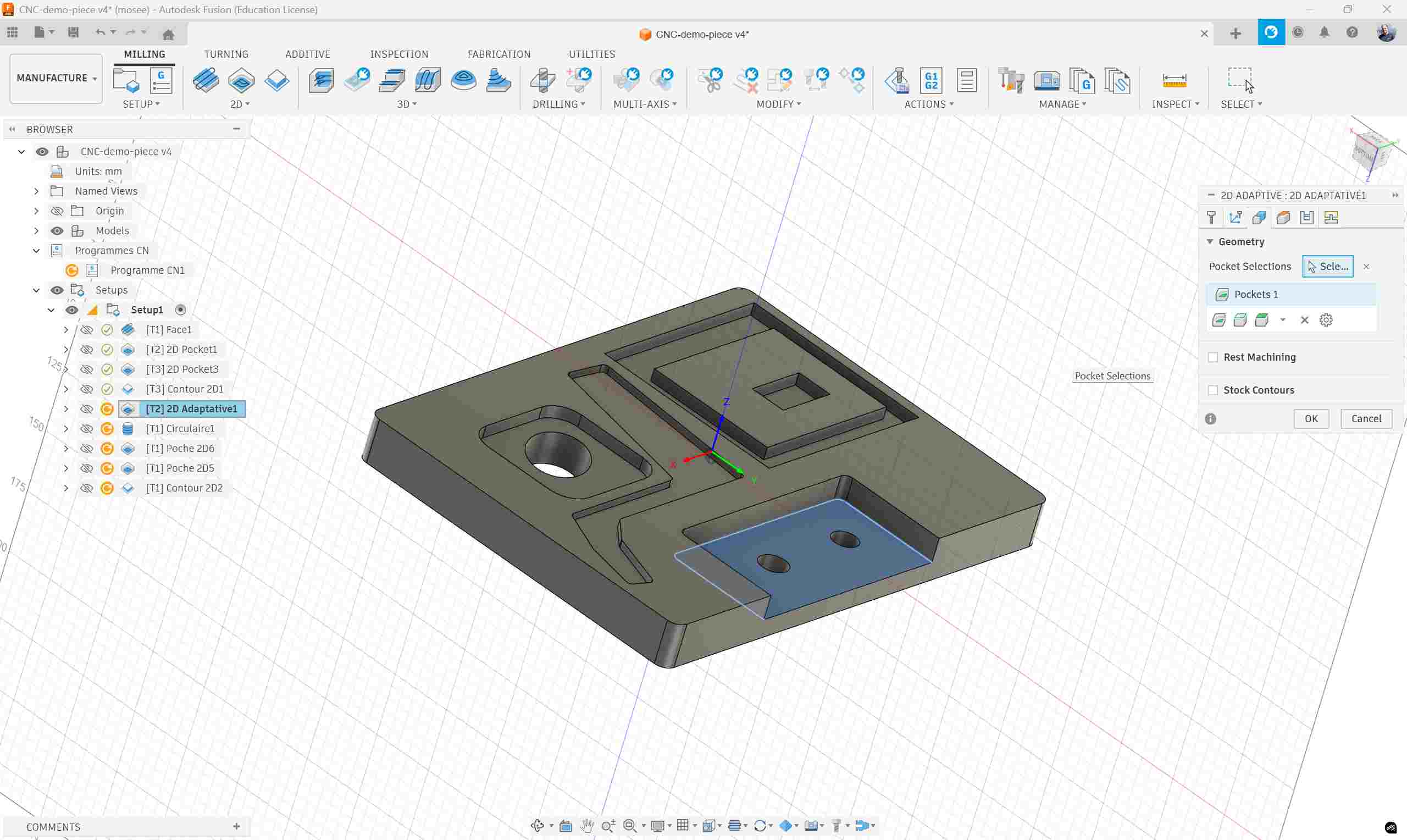 2D adaptive clearing: geometry