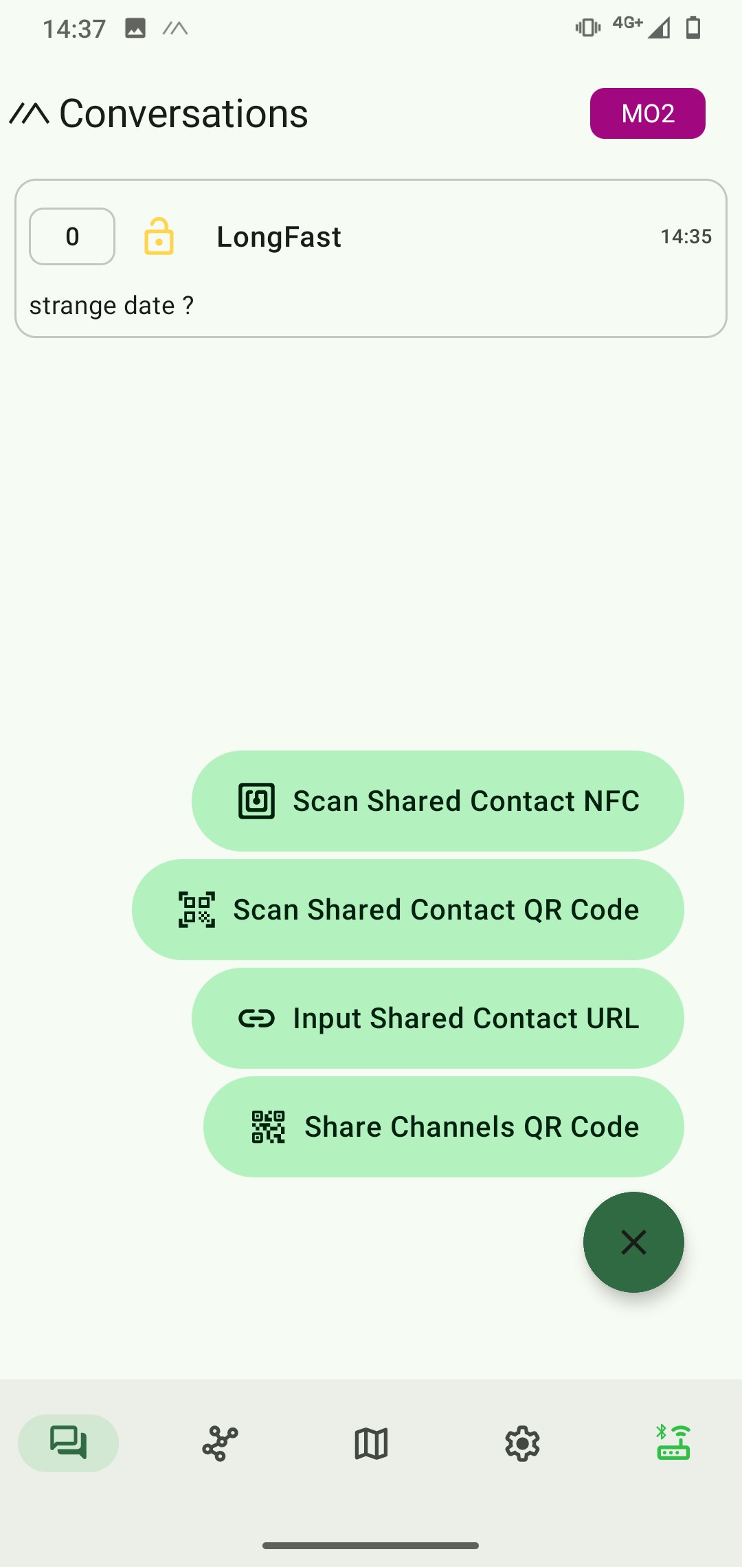 Android app: channel sharing