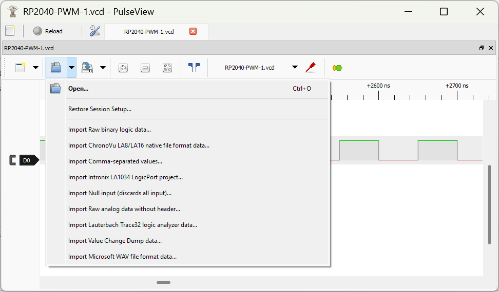 pulseview GUI