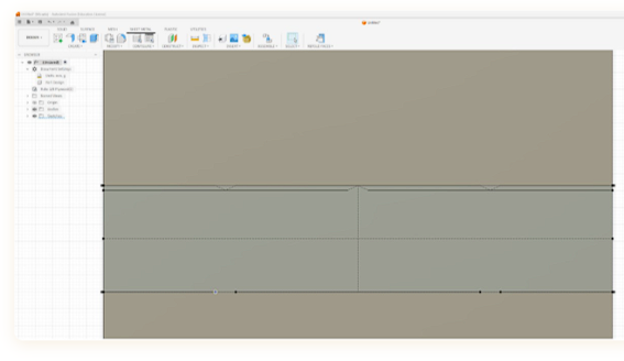 Fusion 360 flat body with hinge zone