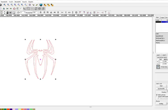 Spider logo in laser software