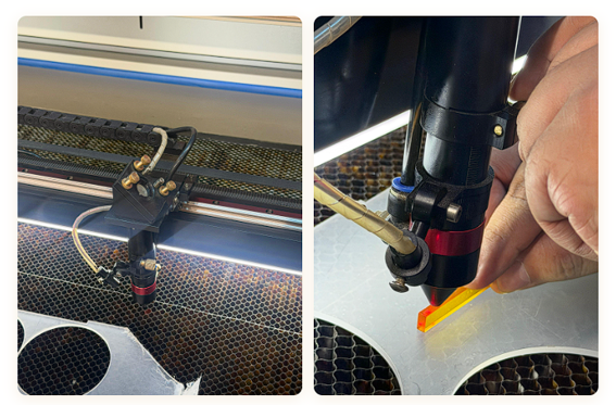 Laser head and focus tool