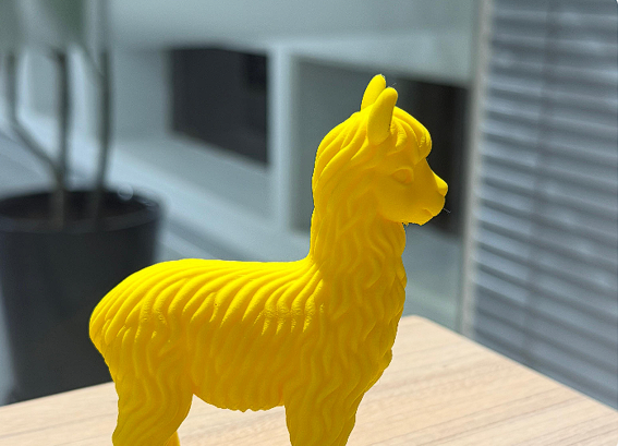 Final printed golden alpaca