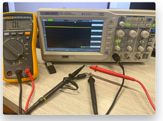 Multimeter and oscilloscope dual setup
