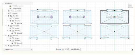 Fusion 360 three corner relief strategy sketches
