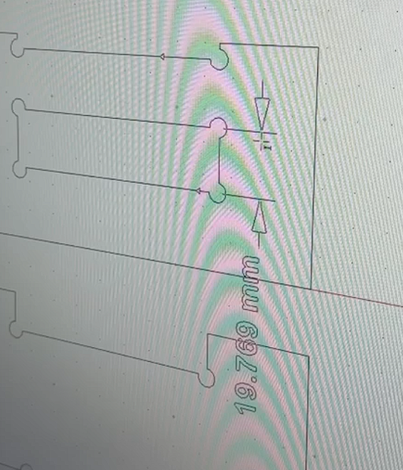 Press-fit sketch showing corner relief size and dimension 19.769mm