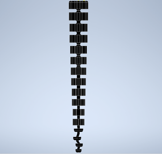 Full tentacle 12 vertebrae assembly