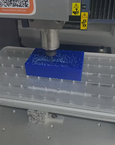 MDX-540 roughing cut begins