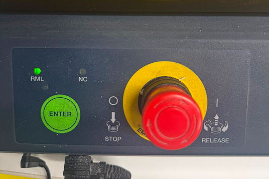 Front panel — ENTER to start
