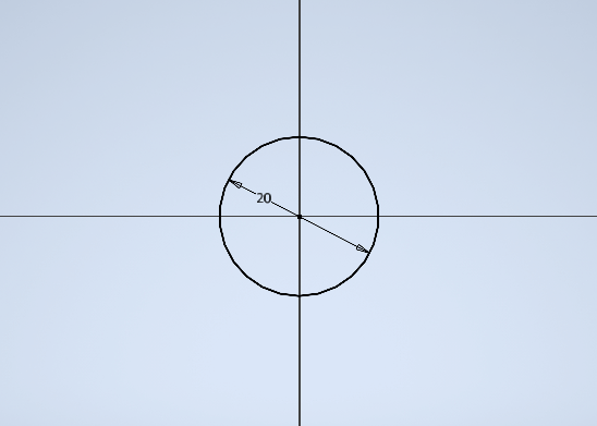 Central circle 20mm