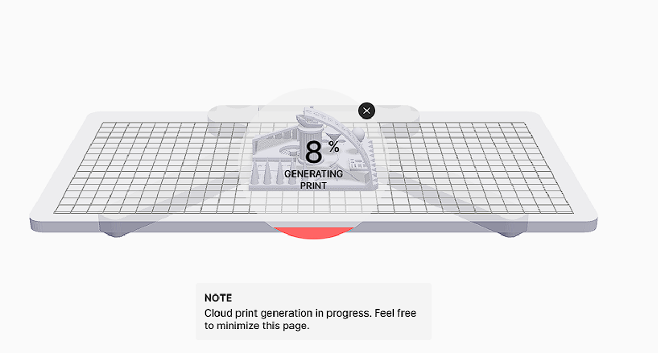 Eiger generating print progress