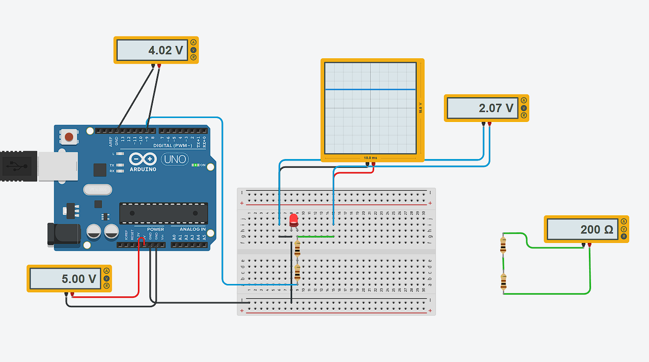 Arduino PWM oscilloscope measurement