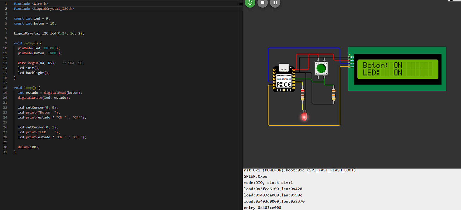 I2C LCD ON