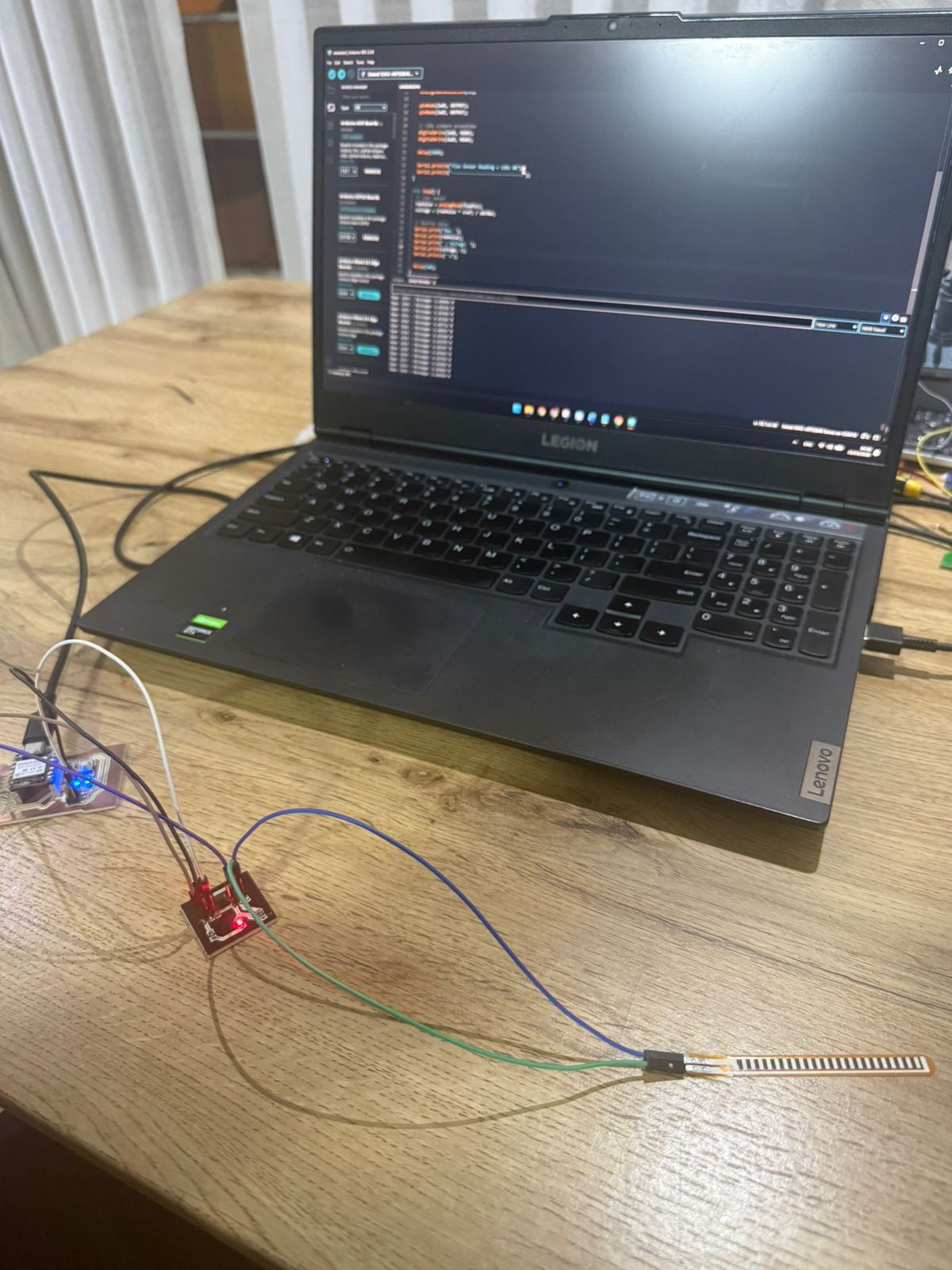 Physical connection of the XIAO board and test circuit