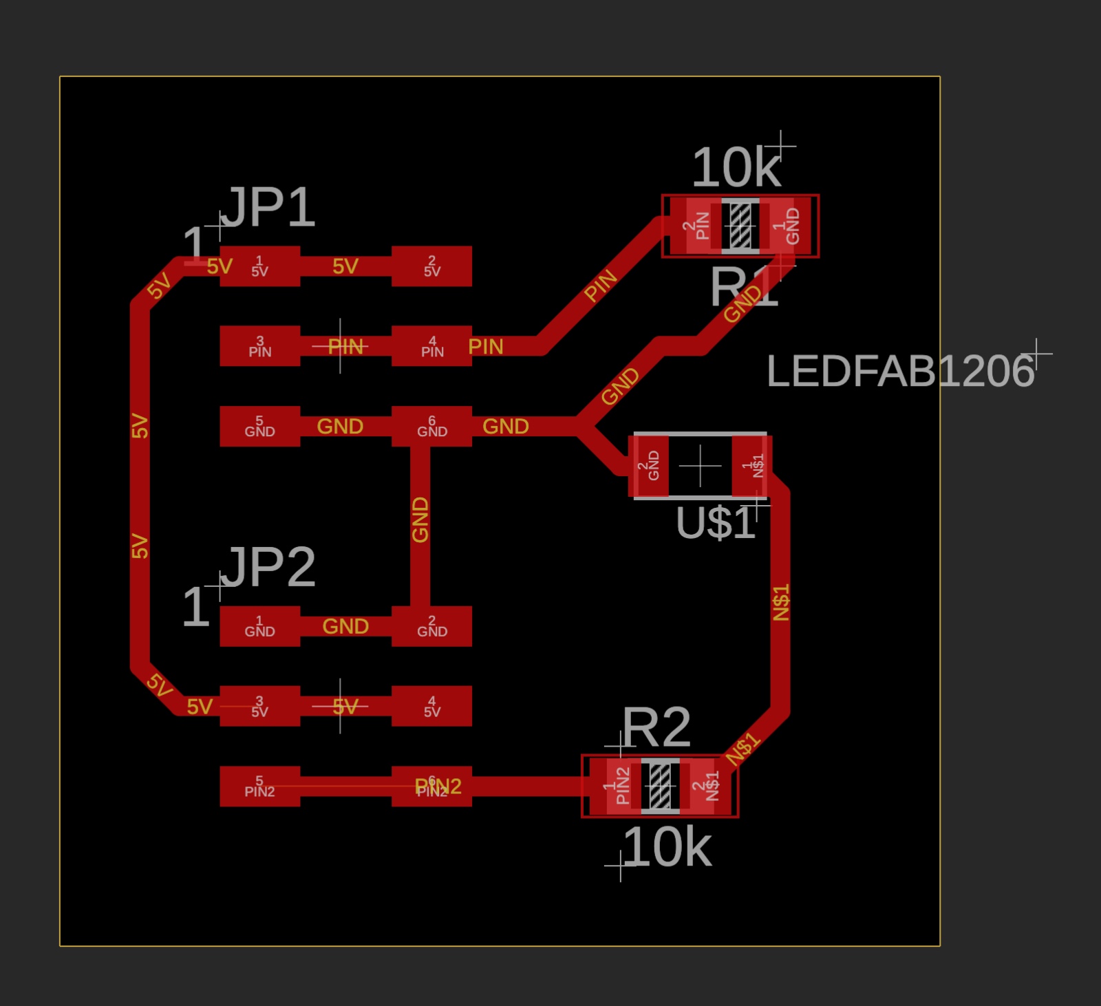 PCB layout designed in Fusion