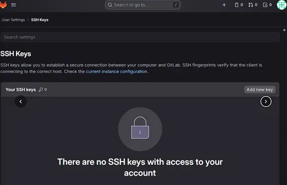 No SSH keys
