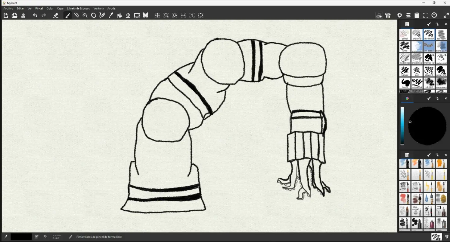 Final raster sketch robotic arm