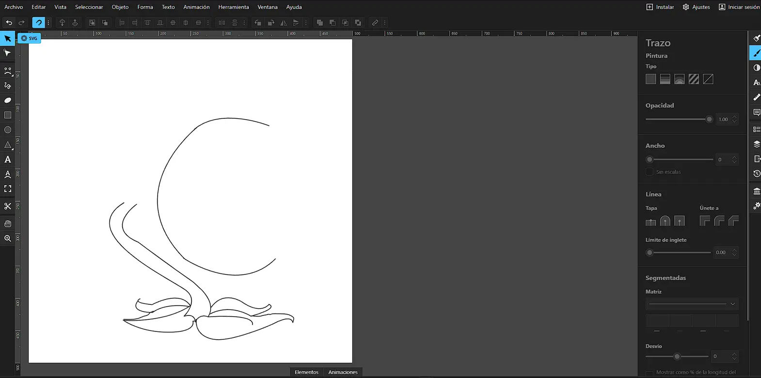 Initial sketch in Boxy SVG