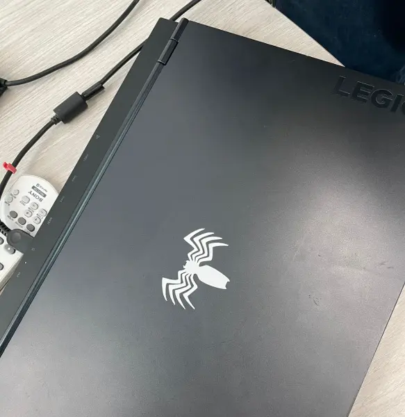 Final vinyl on laptop