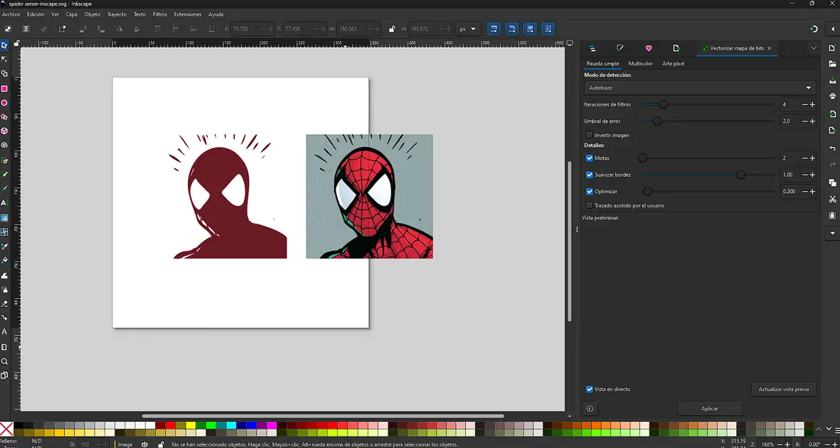 Spider sense vector example