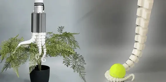 Soft robotics tentacle concept