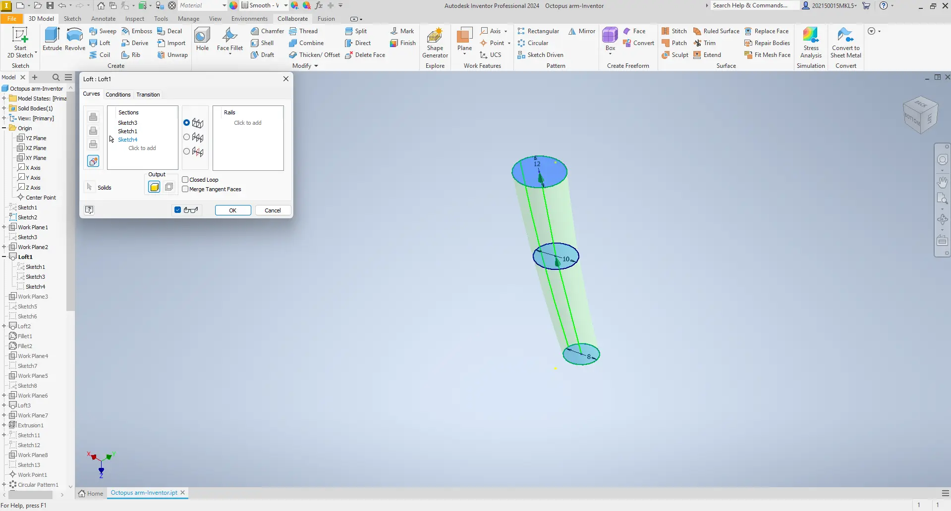 Inventor initial profiles