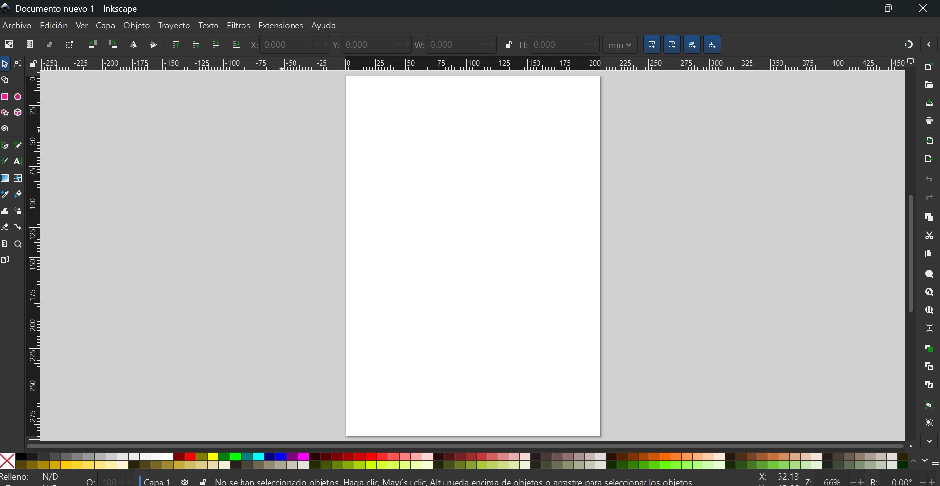 Inkscape new document