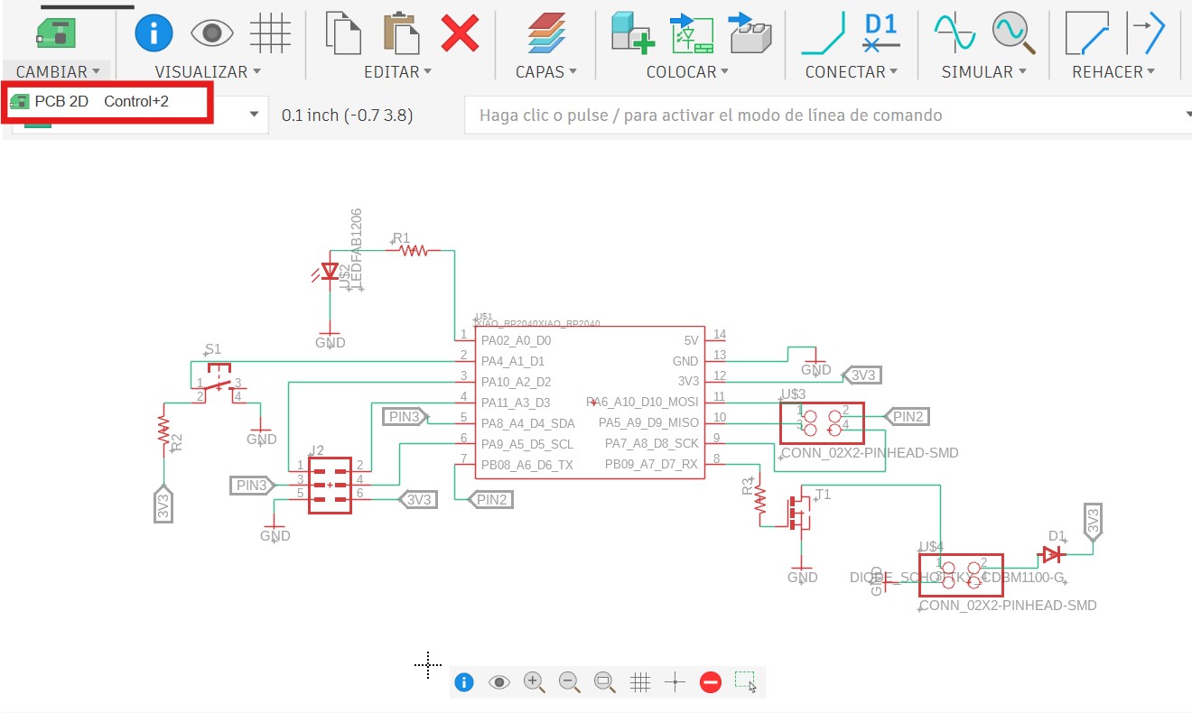 Switching to PCB mode