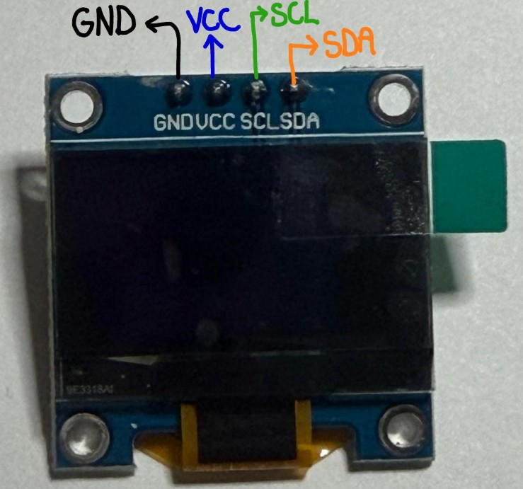 OLED module close-up