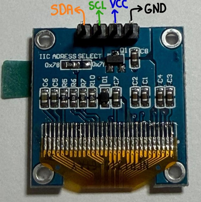OLED module pinout