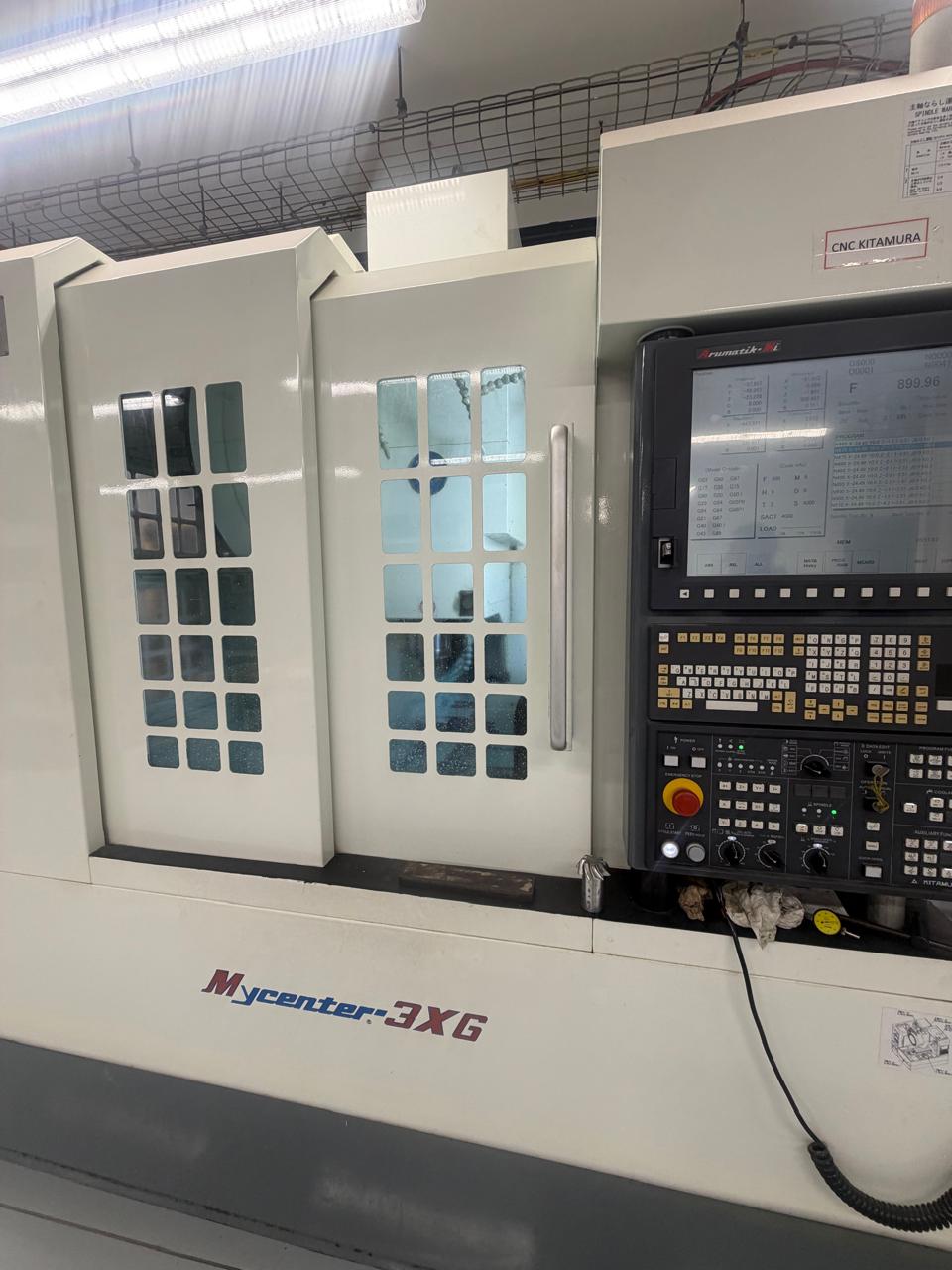 CNC metal cutting machine in operation