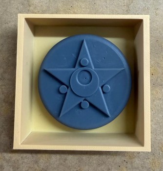 Master model placed in the mold box