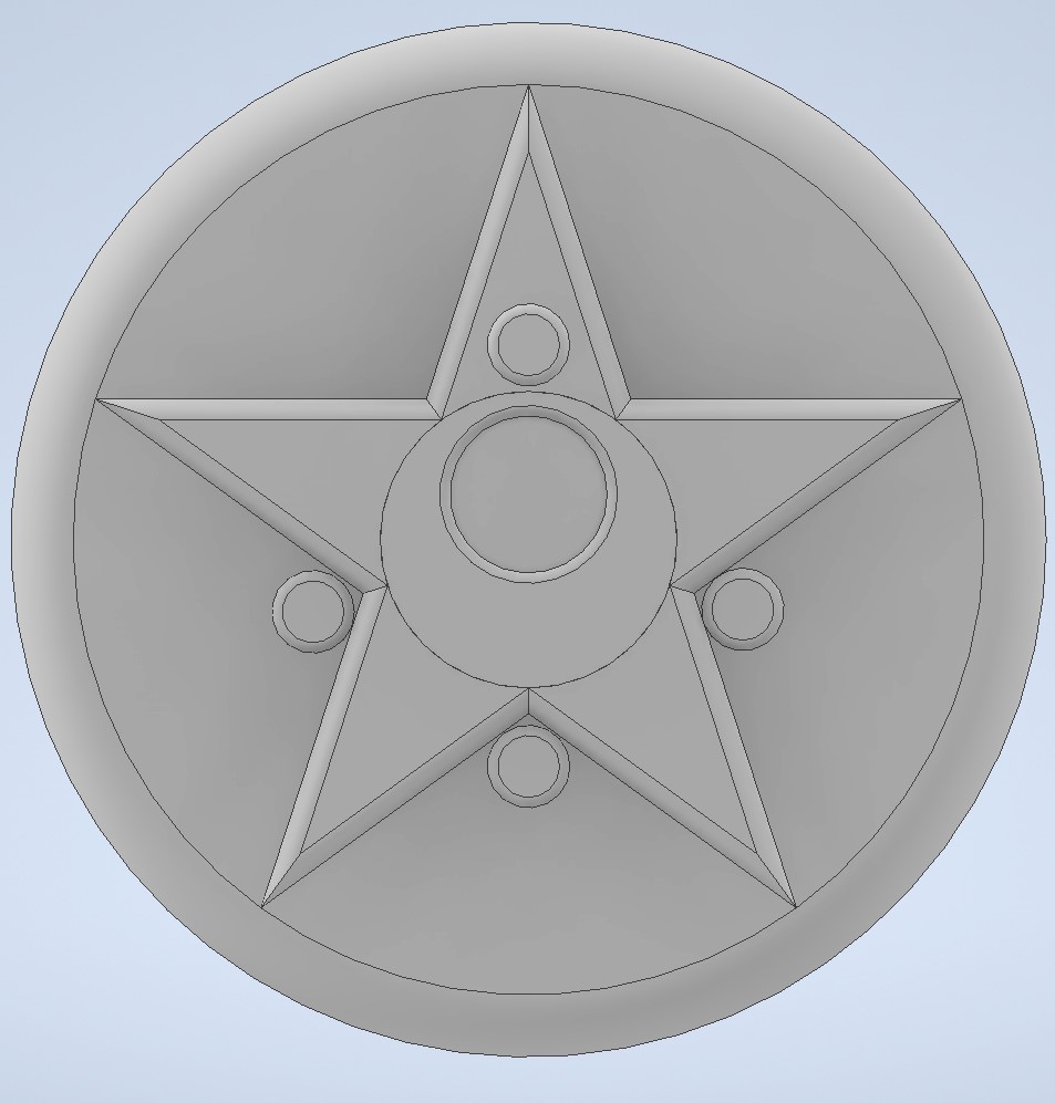 Gems sketch on star surface